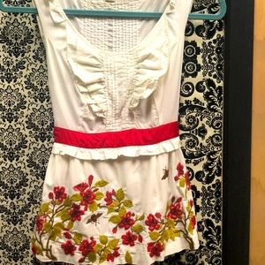 Embroidered Anthropology Floreat Babydoll top